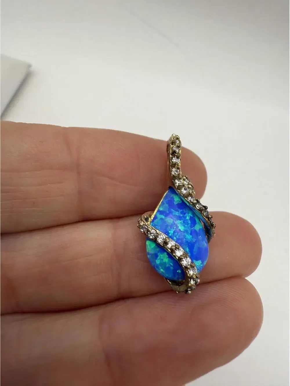 Montana Silversmith Blue Opal Pendant Silver